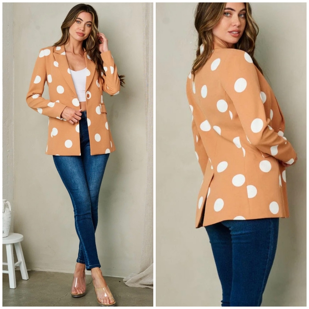 OVI Desert Clay Polka Dot Blazer - Picture 4 of 6